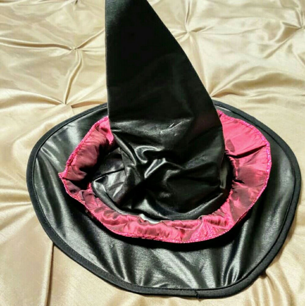 Faux Leather Witch's Hat and Black Tutu Costume